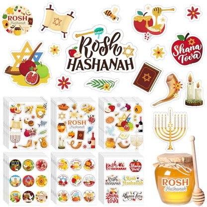Amazingspark 272 Pcs Rosh Hashanah Self-Adhesive Stickers Shana Tova Decals