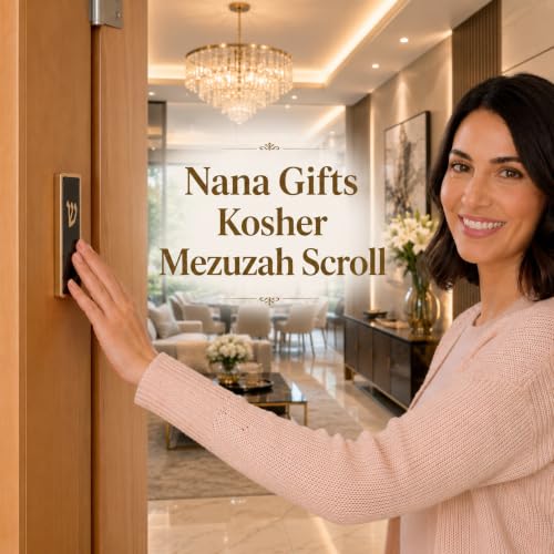 Nana Gifts Kosher Mezuzah Scroll: Authentic Klaf Door Parchment 2.8"X2.8"