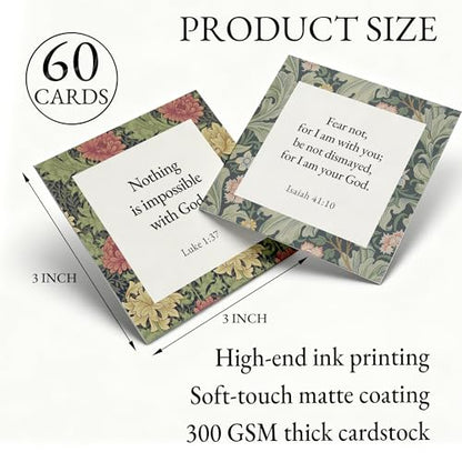 Bible Verse Cards, 60 Mini Prayer Cards - color: Multicolor
