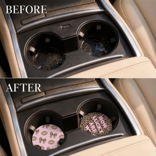 Car Coasters for Cup Holders, How Lucky We are Car Coasters Set of 2, B27 - color: How Lucky