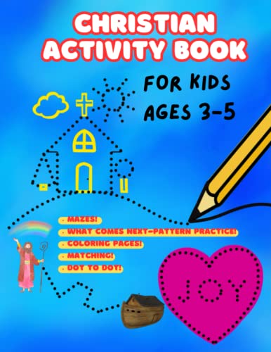 Christian Activity Book for Kids Ages 3-5