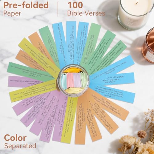 Sympathy Gift Bible Verses Jar for Daily Rememberance – Christian Grief Gift for Women, Memorial Decorative Jar with 100 Bible Verses for Loss of Loved Ones, Religious Bereavement Present