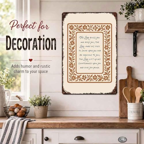 Christian Blessing Verse Aluminum Metal Sign 8 x 12 Inch