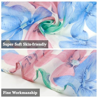 vimate Lightweight Scarf for Women Fashion Head Cover Hijab Cotton Voile Scarf Shawl Wrap for Spring Fall Winter Season - color: F4#.style 70