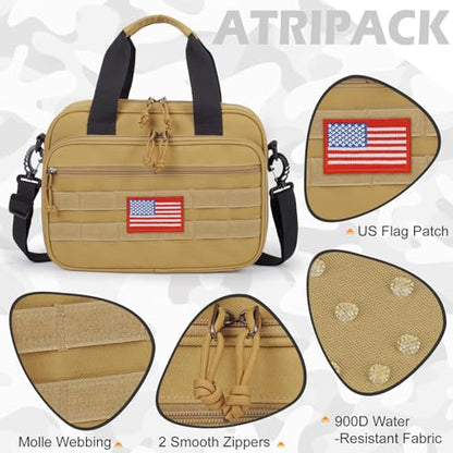 Tactical Bible Case for Men,2 Compartment Carrying Bible Cover for Church - color: brown