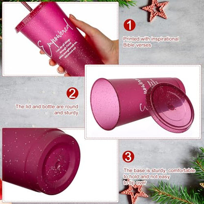 Havawish 36 Set Bible Verse Christian Tumbler Inspirational,Bright Color - color: Bright Color