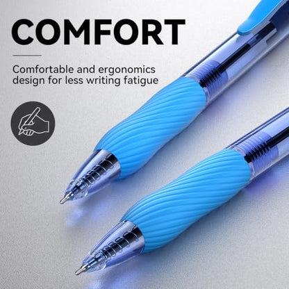 50 Pack Blue Ink Ballpoint Pen with Soft Grip, Bulk Pens 1.0mm - color: Blue