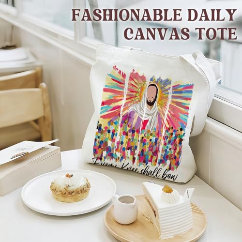 Bible Tote Bags Cute Christian Preppy Canvas Tote Bag Christian Gifts for Women Reusable Shopping Bags(Parent) - color: Christ-2