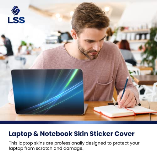 LSS 15 15.6 Inches Laptop Notebook Skin Sticker with 2 Wrist Pads - Reusable Cover Protector Vinyl Sticker Cover Decal Fits 13" - 16" HP Asus Acer Samsung - Abstract - color: Abstract, size: 13" - 16"