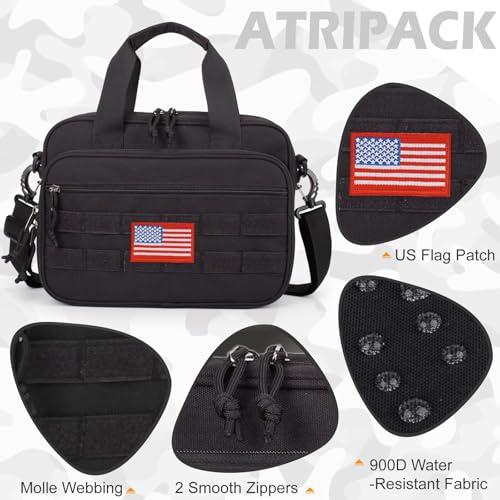 Tactical Bible Case for Men,2 Compartment Carrying Bible Cover for Church - color: black