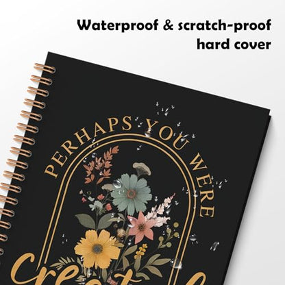 Dark Floral Christian Spiral Notebook, Esther 4:14 Bible Verse Journal, Christian Gifts for Women Faith, Religious Scripture Hardcover Notebook Journal, 5.5x8.3 Inch - color: Style 03