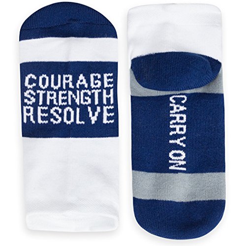 Gone For a Run Motivational Ankle Running Socks - Affirmation Runners Gifts - color: Courage Strength (Black)