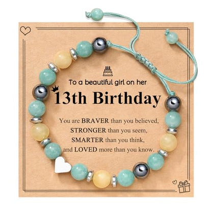 UPROMI To My Daughter/Granddaughter/Niece Bracelet Gifts for Girls - style: 13th Birthday