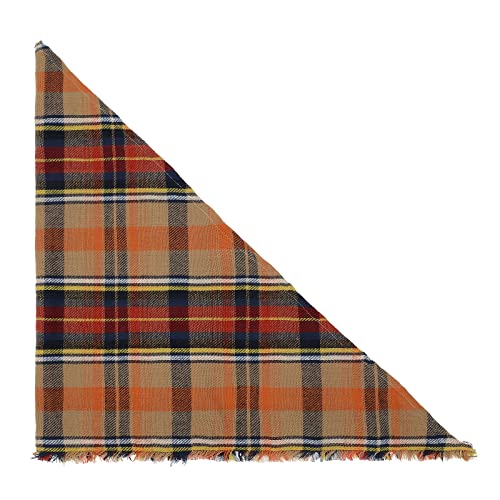 American Trends Scarfs for Women Winter Triangle Scarf Classic Plaid Warm Scarf Soft Scarves Knitted Wrap Shawl - color: Triangle Orange & Black