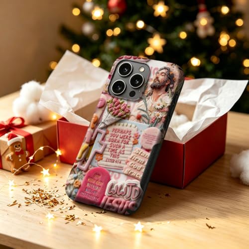 Compatible with iPhone 15 Pro Case,Wireless Charging Compatible,Patented 2‑in‑1 Dual‑Layer Protection, Hot Transfer Print Hard Shell Cover - Bible Verse Aesthetics - color: Bible verse aesthetics, size: iPhone 15 Pro
