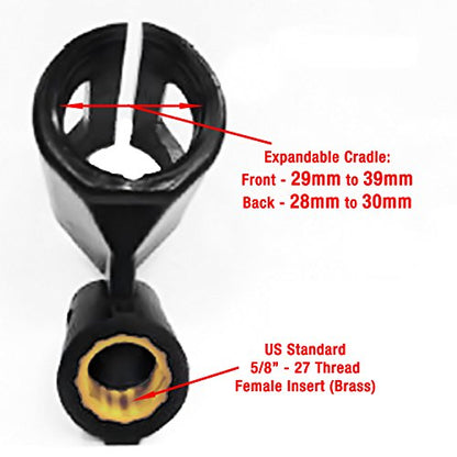 Indestructible Large Barrel/Wireless Microphone Holders - 2 Pack (MH4W-2) - size: 2 Pack