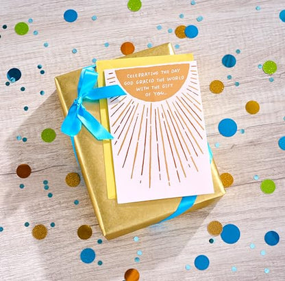 American Greetings Religious Birthday Card (His Light Shines on You) - color: His Light Shines on You