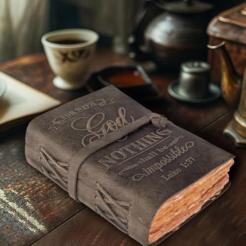 LEATHER VILLAGE Christian Gift Journal, Black 13x8. - color: Black, size: 13 inches X 8 inches