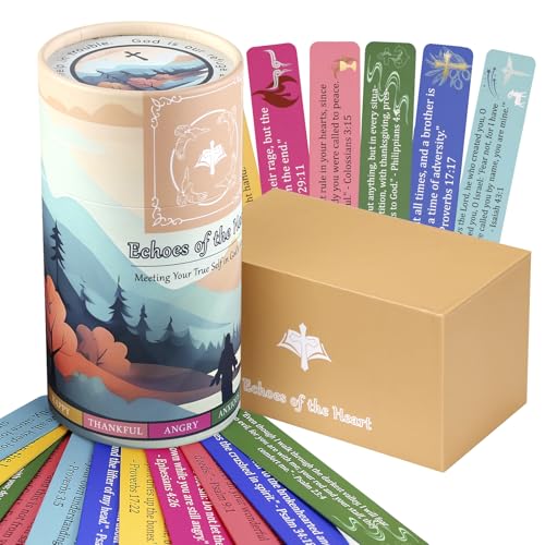 Bible Verse Jar for Women - 60 Scripture Bright Color Cards for 6 Emotions