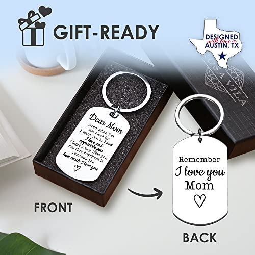 Rosa Vila Keychains For Women & Men, Gifts For Mom, Bonus Mom, Aunt, Sister, Dad, Grandma, Nurse, Teens, Coach, Teacher Pilot - style: To My Mom Keychain