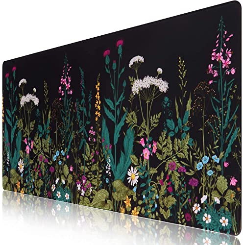 iCasso Desk Mat, Large Desk Mouse Pad for Desk,Home Office - Green Weeds - color: A-weeds