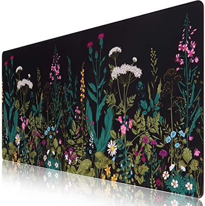 iCasso Desk Mat, Large Desk Mouse Pad for Desk,Home Office - Green Weeds - color: A-weeds