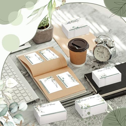 400 Pcs 3 x 4 Inch Prayer Request Cards Bulk, Greenery
