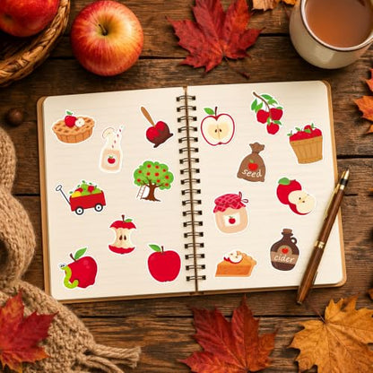 BeYumi Fall Apple Picking Sticker - 1000Pcs Fall Stickers 2 Rolls for Kids - style: Apple Harvest