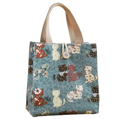 SNDEC Canvas Small Bible Bag for Girls and Women, Cute Mini Preppy Aesthetic Tote, Reusable Grocery Bag for Essentials - color: Blue