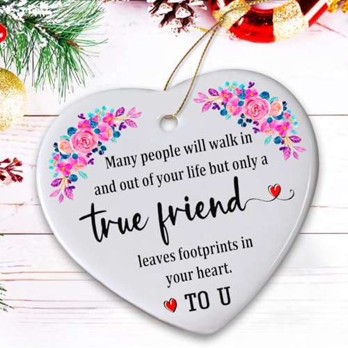 Friends Christmas Ornaments 2026,Best Friend Ornament for Christmas Tree, Friendship Ornament,Friend Gifts for Women Sister - color: Friends