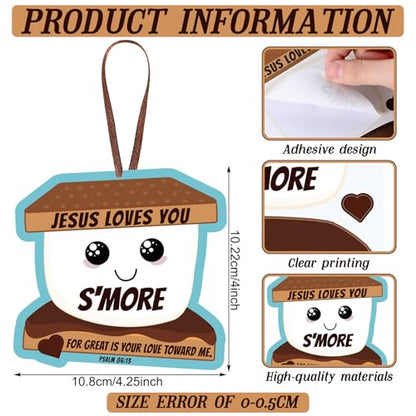 Motipuns 24 Sets Jesus Loves You S'More Ornament Craft Kit,Classic Style - style: Classic Style