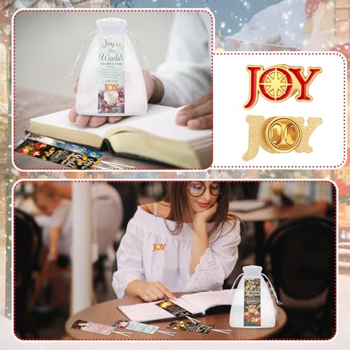 Supervitae 12 Set Christmas Joy to The World Pin Christian Bookmark Gift - style: Joy to the World