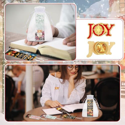 Supervitae 12 Set Christmas Joy to The World Pin Christian Bookmark Gift - style: Joy to the World