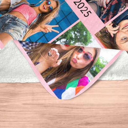 inkArts Custom Blanket with Photo, Customized Blanket, Personalized Photo Blankets, Custom Picture Blankets, Personalized Birthday Gifts for Women - color: 7 Photos-2