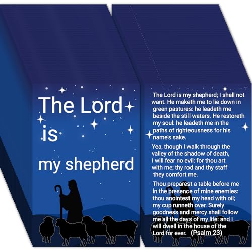 240pcs Psalm 23 Gospel Tracts Romans Road Salvation Religious Christian Tract Serenity Catholic Prayer Pocket Jesus Bible Verse Cards for Evangelism Church Easter (Psalm 23) - color: English Psalm 23