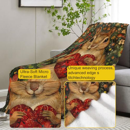 Squirrel Blanket Gifts for Women Kids - color: Squirrel, size: 60"x80"