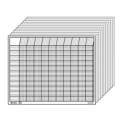SHAPES ETC. 28" x 22" Horizontal Incentive Charts, White, 12-Pack