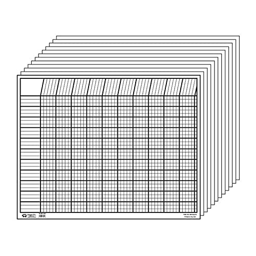 SHAPES ETC. 28" x 22" Horizontal Incentive Charts, White, 12-Pack