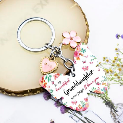 OEHEDOU Butterfly Gifts Keychain For Women Men Family Members Memorial Gift - color: Pink