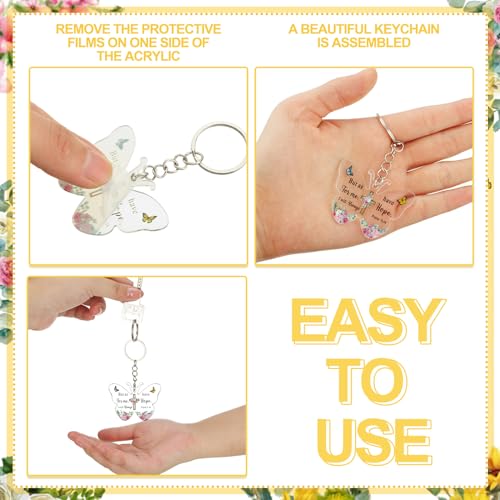 Remuuly Christmas Christian Gift Mini Bible Keychain Bulk - color: Butterfly