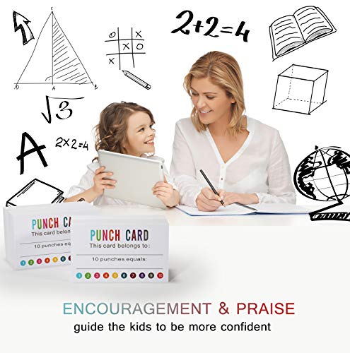 ONEDONE Punch Cards (Pack of 400) Reward Punch Cards for Classroom Behavior Incentive Awards for Kids Students Teachers Home Classroom School Business Loyalty Gift Card - 3.5" x 2" - size: 3.5 IN (Pack of 2)