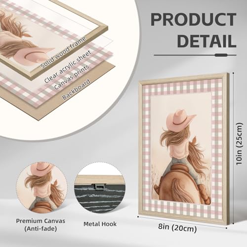 Western Cowgirl Nursery Wall Art Decor Vintage Girl Room Canvas Poster Pink Coquette Nursery Art Prints Preppy Aesthetic Pictures Bow Floral Boots Artwork for Girls Bedroom 8x10 Inch Unframed 6Pcs - color: Girl West Prints, size: 10"L x 8"W