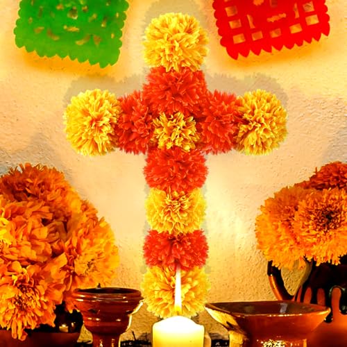 Colingmill Dia De Los Muertos Decorations Day of the Dead - color: Orange and Yellow