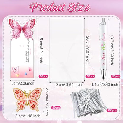 Motiskyy 50 Set Breast Cancer Awareness Gifts Bulk for Women