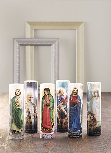 The Saints Collection Holy Spirit Flickering Lifelike LED Prayer Candle with Timer, Religious Home Decor, Gift Ideas for Friends and Family - size: 1 Count, style: Holy Spirit
