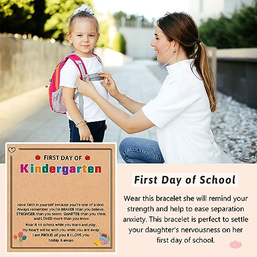 UPROMI To My Daughter/Granddaughter/Niece Bracelet Gifts for Girls - style: First Day of Kindergarten