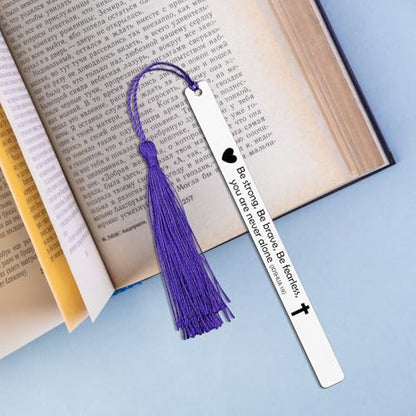 Inspirational Scripture Bookmarks Bookmark with Tassel Christian Bible Bookmarks Gift Faith Bookmarks for Women Men Friends Teachers Coworker Book Lovers Religious Metal Engraved Book Mark - color: Religious Bookmark 02
