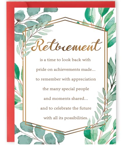 YiKaLus Elegant Retirement Card Gift Decoration for Women Men Him Her - style: card 456