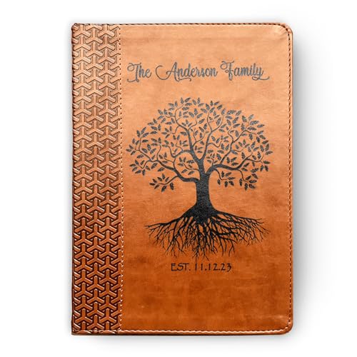 STARKENBURG COMPANY Personalized KJV Family Tree Study Bible, Custom Engraved Bible, Wedding Gifts, Christian Gifts