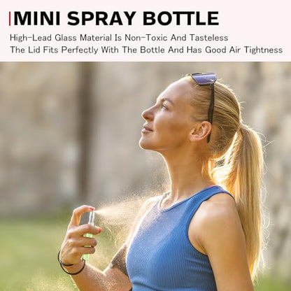 Mini Spray Bottle 10ml, Refillable Glass Spray Bottle, Glass Bottle Atomizer, Perfume Mouthwash Atomizer for Cleaning Refillable Container for Travel, Essential Oils, Perfume 40 Pcs, 10ml - size: 40PCS,10ML